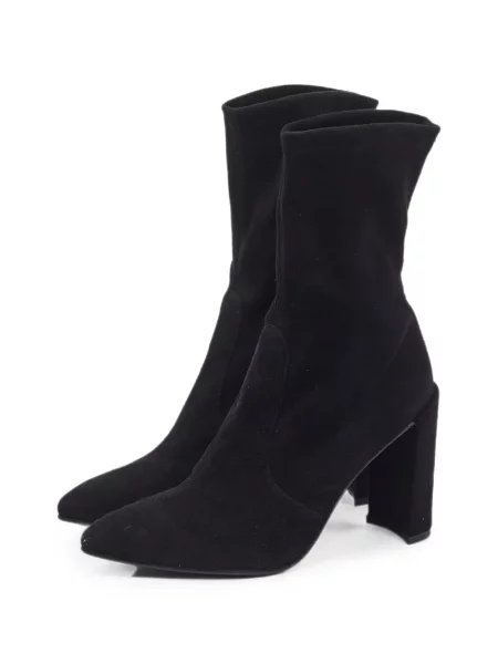Cizme scurte Stuart Weitzman din piele de căprioară negru
