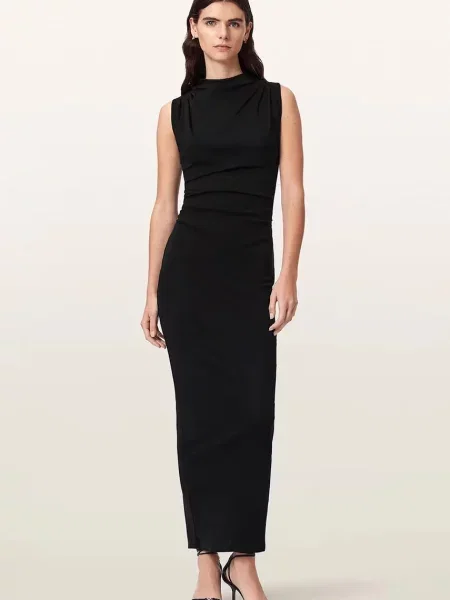 AllSaints rochie bodycon din cu KATARINA negru