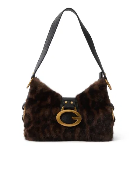 Guess Geantă Camden Mini Maro negru