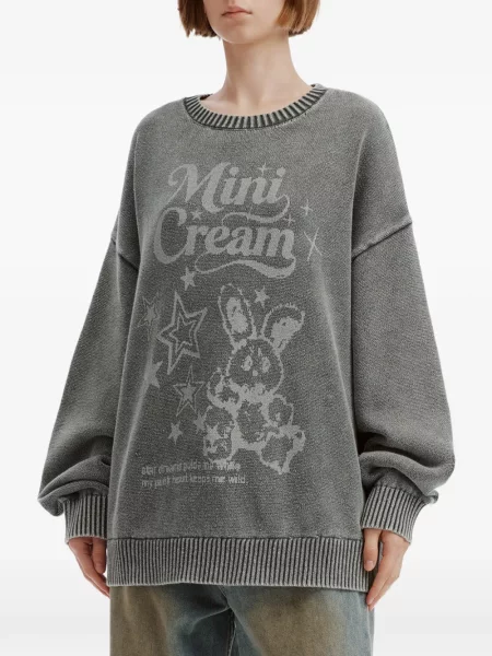 Pulover Mini Cream cu imagine gri