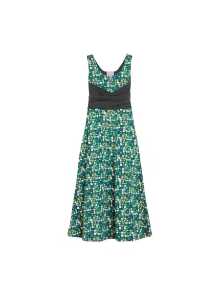 Weekend Max Mara sukienka midi rozkloszowana zielony