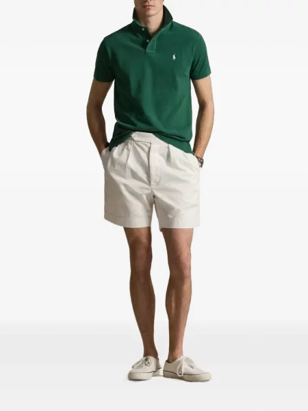 Мрежеста поло тениска Polo Ralph Lauren на райета сиво