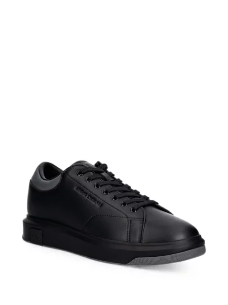 Sneakers Armani Exchange με κορδόνια με δαντέλα με αυτόγραφο μαύρο