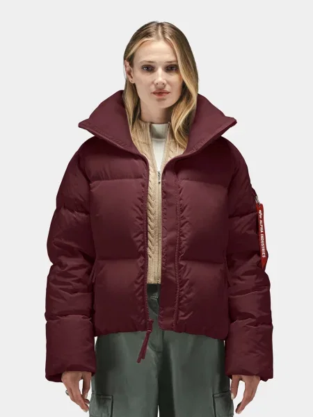 Пуховик Alpha Industries вишневий