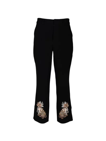 Pantaloni Cinq A Sept cu model floral negru