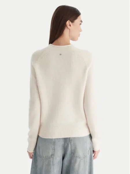 BOSS Orange Sveter C_Fesperanasy biela béžová