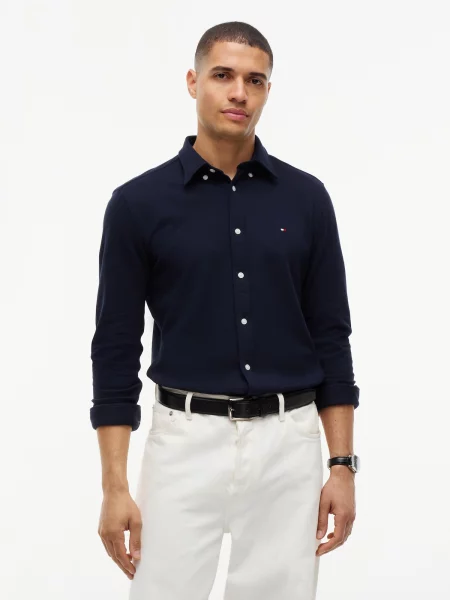 TOMMY HILFIGER Košeľa námornícka modrá