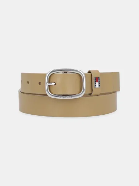 Кожен Tommy Jeans дамски бежово