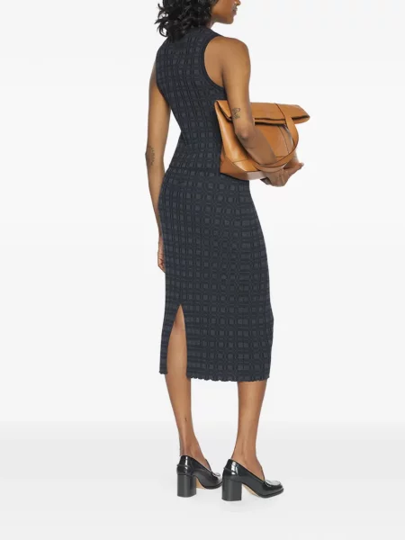 Fustă Maison Kitsune melange cu crăpătură negru