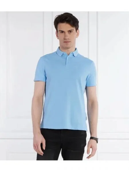 Armani Exchange Tenisz póló kék