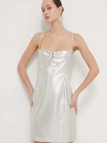 Сукня HUGO mini облягаюча срібний