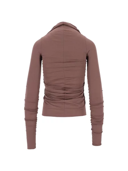 Lung tricou Rick Owens cu volane maro