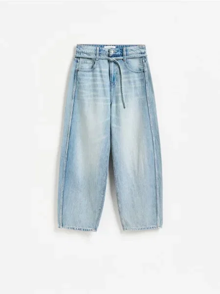 Reserved LADIES` JEANS TROUSERS & BELT albastru