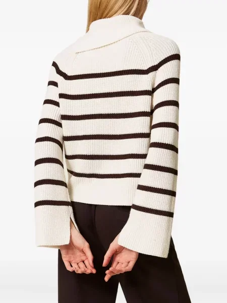 Pulover Twinset cu dungi alb