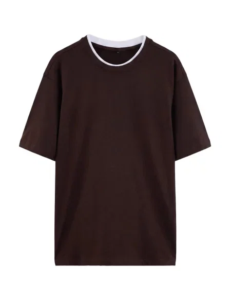 Trendyol Tricou ciocolatiu alb