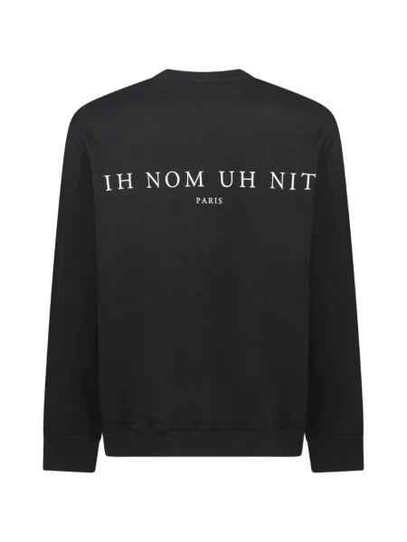 Hanorac Ih Nom Uh Nit cu imagine cu decolteu rotund negru