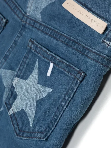 Jeansy straight leg dziecięce Stella Mccartney niebieskie