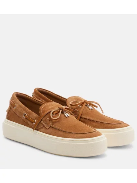 Pantofi loafer Hogan din piele de căprioară maro
