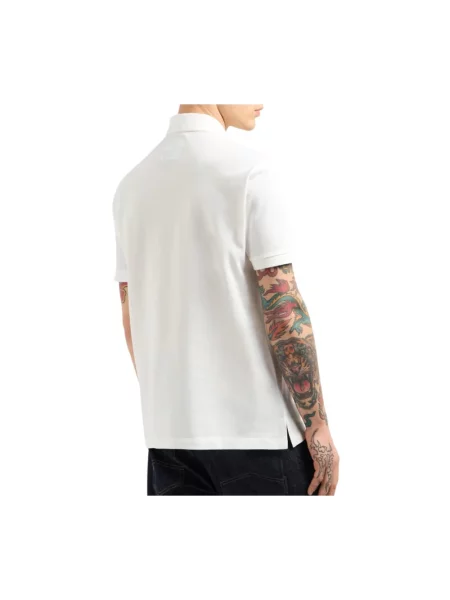 Koszulka polo z wyhaftowanym logo Armani Exchange biała