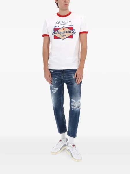 Blugi Dsquared2 zdrențuiți albastru