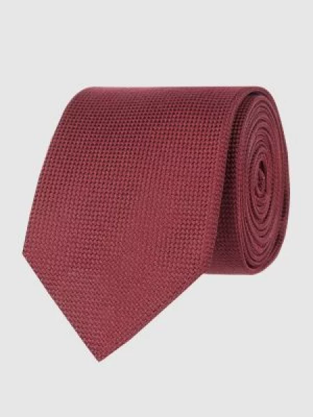 Krawat z czystego jedwabiu 7 cm Blick bordowy