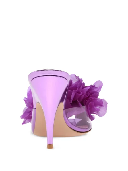 Sandale Gianvito Rossi cu model floral violet