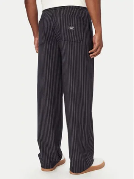 Guess Jeans Hlače iz tkanine Mornarsko Wide Leg modra