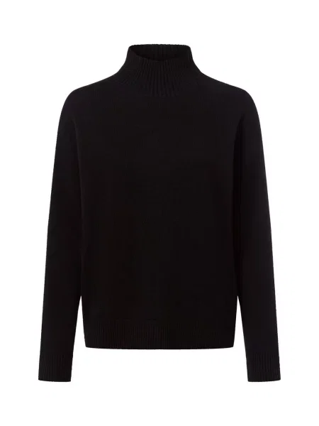 Marie Lund sweter merino Kobiety Wełna merino jednolity S czarny