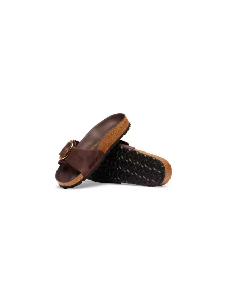 Papuci Birkenstock cu cataramă maro