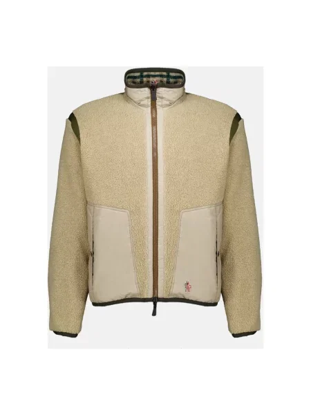 Bluza sportowa Moncler typu teddy beżowa