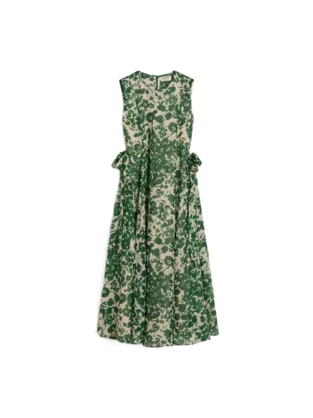 Sukienka maxi Max Mara bez rękawów zielona