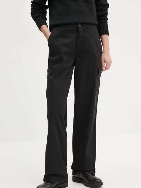 Панталон Calvin Klein Jeans с кройка тип карго с висока талия черно