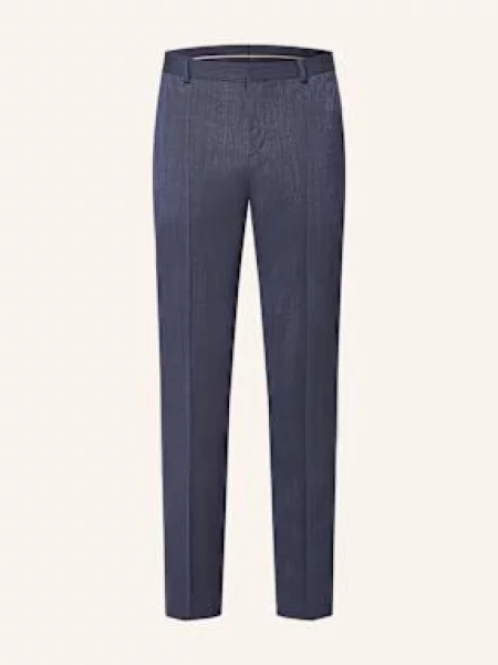 Boss Oblekové Kalhoty Genius Slim Fit dark blue modré