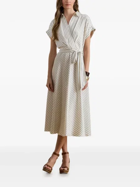 Dryžuotas apvyniojami suknele Lauren Ralph Lauren