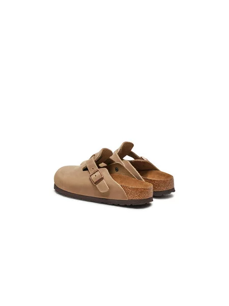 Kožené pantofle Birkenstock hnědé