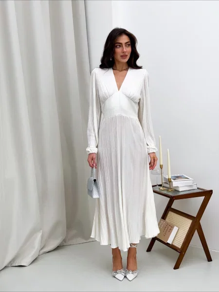 Сукня міді ART KNIT білий