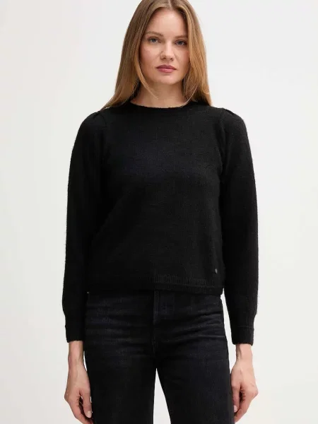 Pepe Jeans sweter z domieszką wełny czarny