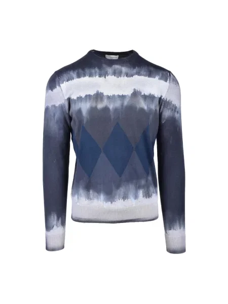 Sweter Ballantyne z kaszmiru niebieski