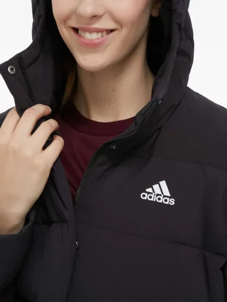 Geacă Adidas cu glugă din fleece cu model camuflaj alb
