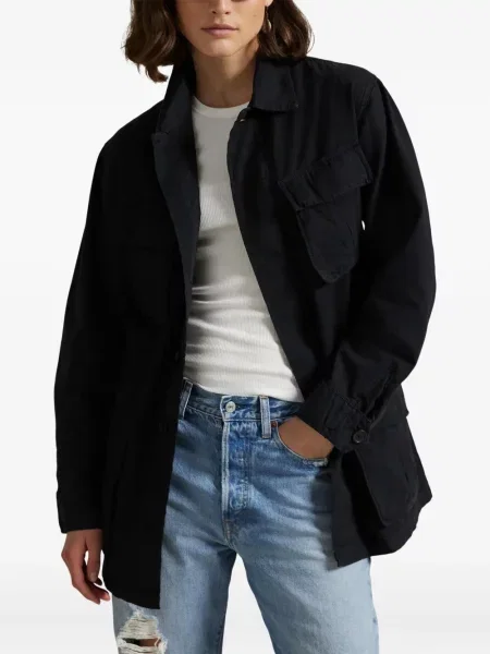 Szerokie polo Polo Ralph Lauren z przetarciami w paski czarne