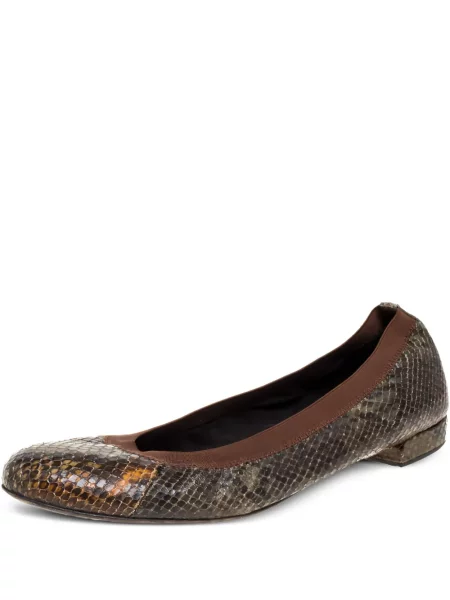Balerinki Stuart Weitzman skórzane brązowe