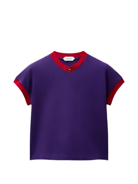 Tricou Versace din jerseu violet