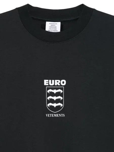 Tričko Vetements s potiskem černé