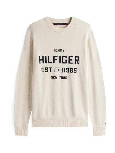 TOMMY HILFIGER Pulover ATHLEISURE kapučino črna