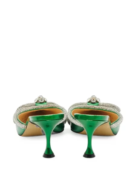 Papuci tip mules Mach & Mach cu funde verde