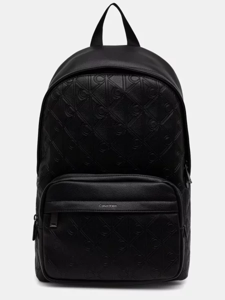 Calvin Klein Rucsac Emblem Aop Deboss Round Backpack negru