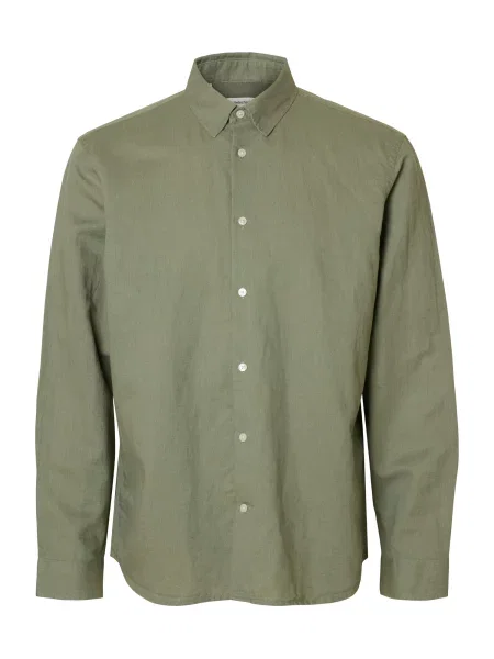 SELECTED Košile SLHCLAY khaki