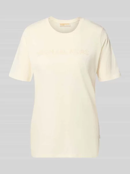 T-shirt z przeszyciem z logo Michael Michael Kors biała