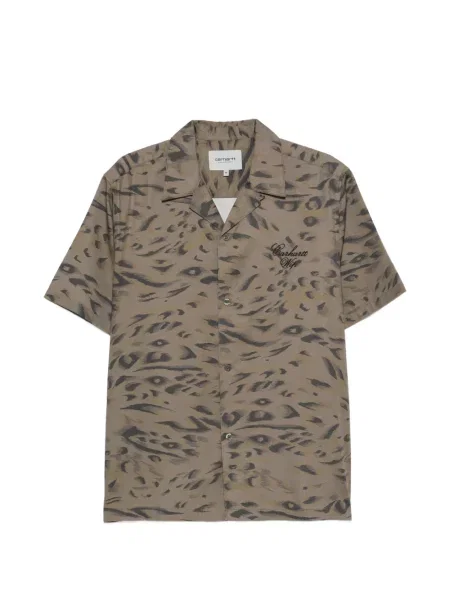 Cămașă Carhartt Wip cu broderie verde