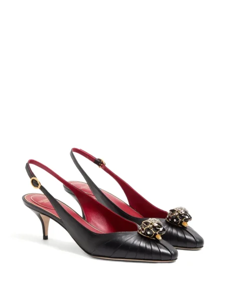 Pantofi cu toc Valentino Garavani plisate negru